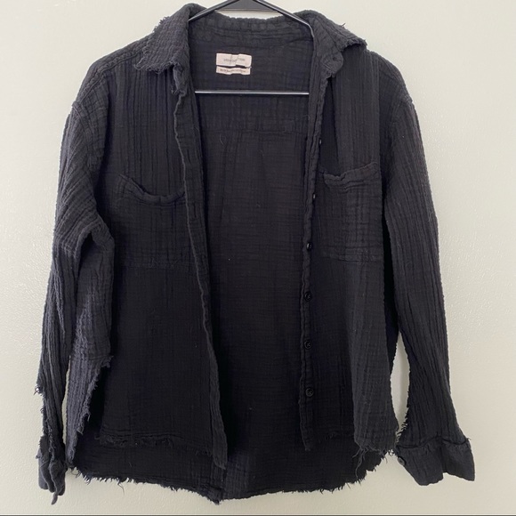 Urban Outfitters Tops - Urban Outfitters Black Long Sleeve Button Up